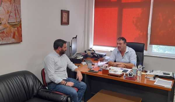 Mε τον πρόεδρο Εργατικού Κέντρου Ηρακλείου συναντήθηκε ο Γιώργος Σισαμάκης