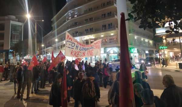 Συλλαλητήριο της ΚΟ Κρήτης του ΚΚΕ στα Χανιά ενάντια στην εμπολοκή της χώρας στους ιμπεριαλιστικούς πολέμους