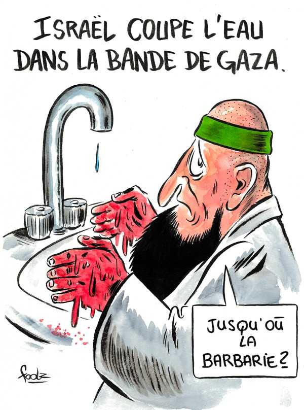 «Μέχρι πού θα φτάσει η βαρβαρότητά τους;»: Το νέο σκίτσο του Charlie Hebdo για τον πόλεμο στο Ισραήλ