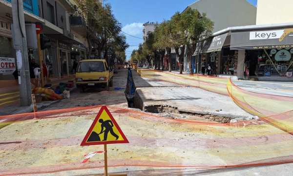 Χανιά: Συνεχίζονται οι εργασίες στην οδό Κυδωνίας | Πως θα γίνεται η κυκλοφορία